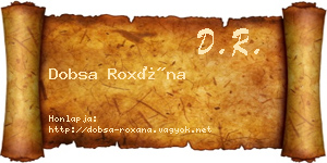 Dobsa Roxána névjegykártya